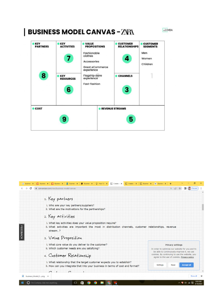 Buss Model Canvass Samples PDF