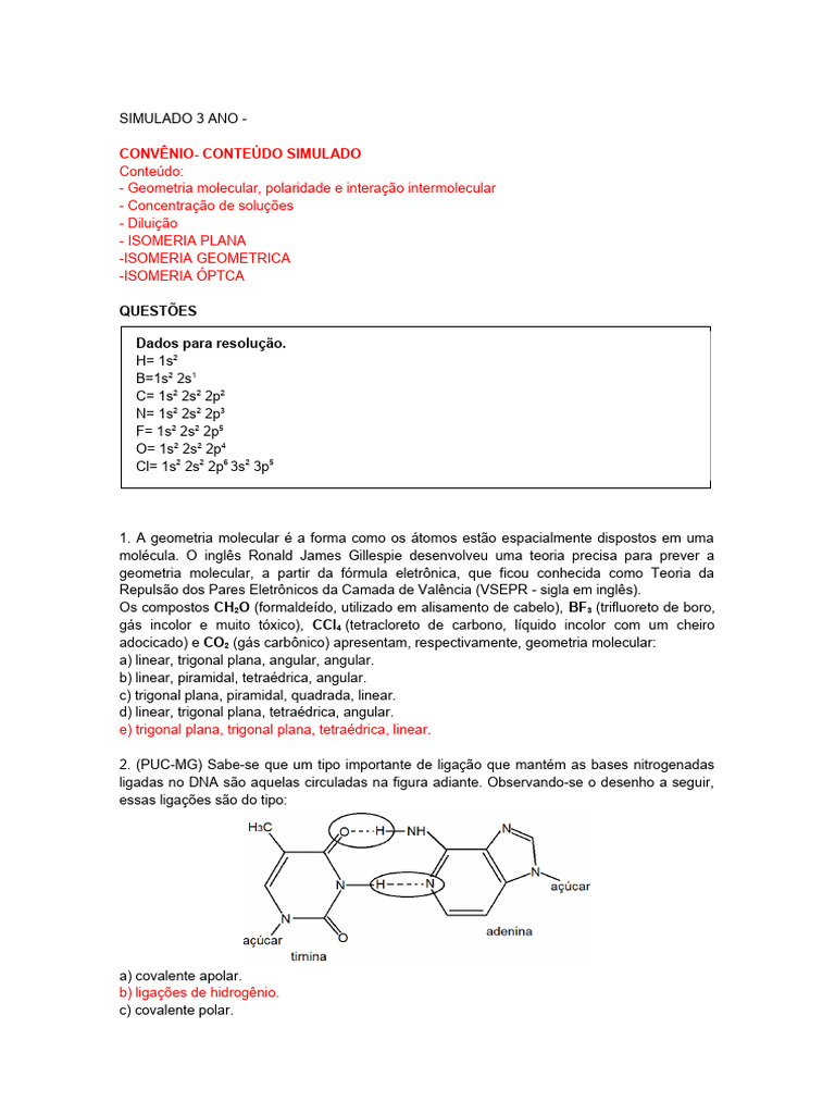 Isomeria – Soluções em Química – Empresa Júnior de Química