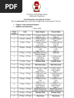 Second Semester Curriculum For Grade 3
