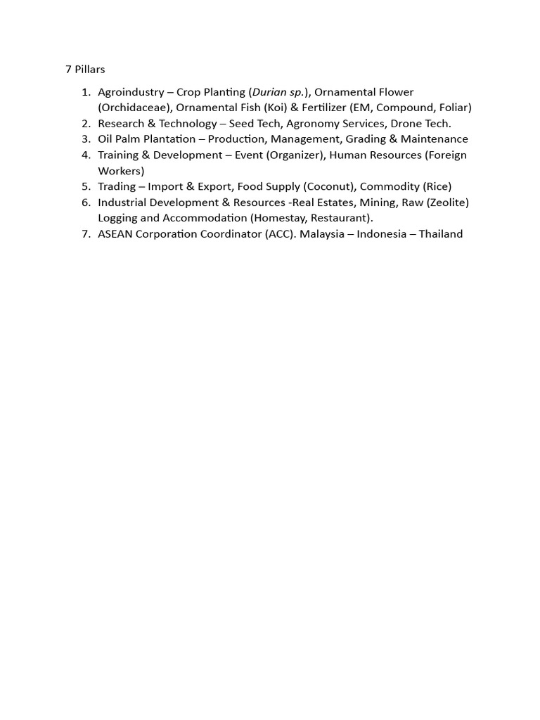 7 Pillars | PDF | Technology & Engineering