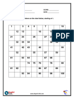 Grade 1 Activity Sheet (Counting 0-100)