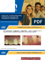 Manejo de Decoloraciones Intrinsecas Causadas Por Tratamiento Endodontico