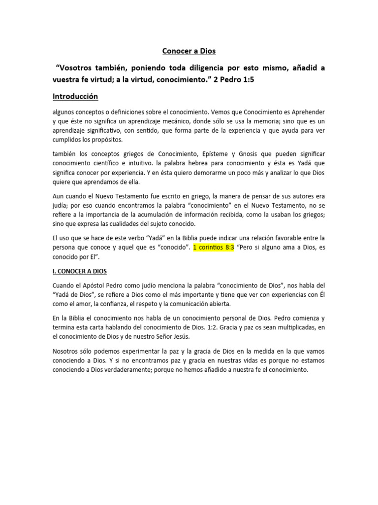 Conociendo A Dios Pdf