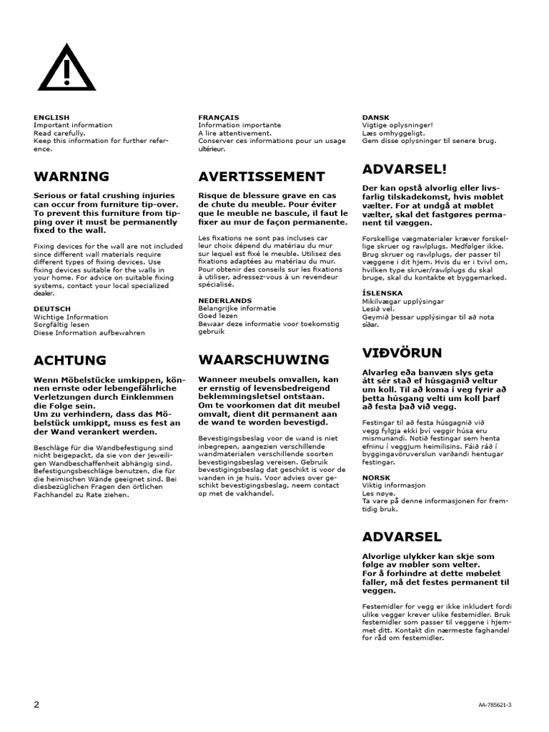 User Manual Ikea MUSKEN (English - 40 Pages) | PDF