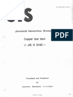 JIS H3140 Copper Busbar Standard