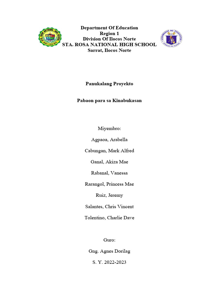 Project Proposal Format | PDF