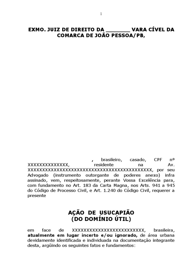 Citação Dos Confinantes Na Ação De Usucapião Novo Cpc