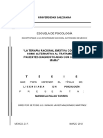 La Terapia Racional Emotiva Conductual Como Alternativa Al Tratamiento de Pacientes Diagnosticadas Con Cancer de Mama