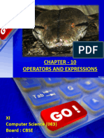 Chapter 8 Operators and Expressions