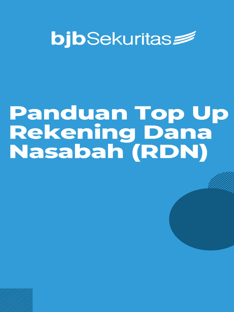 Panduan Top Up RDN BCA dan Cek Saldo | PDF
