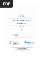Staad Pro Manual | PDF | Structural Analysis | Truss