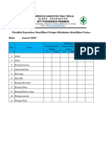 Checlist Identifikasi Pasien