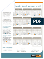 Long Term Disability Benefit Payments Calendar 2023 PDF en