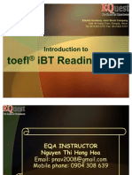 Reading - ToEFL Ibt