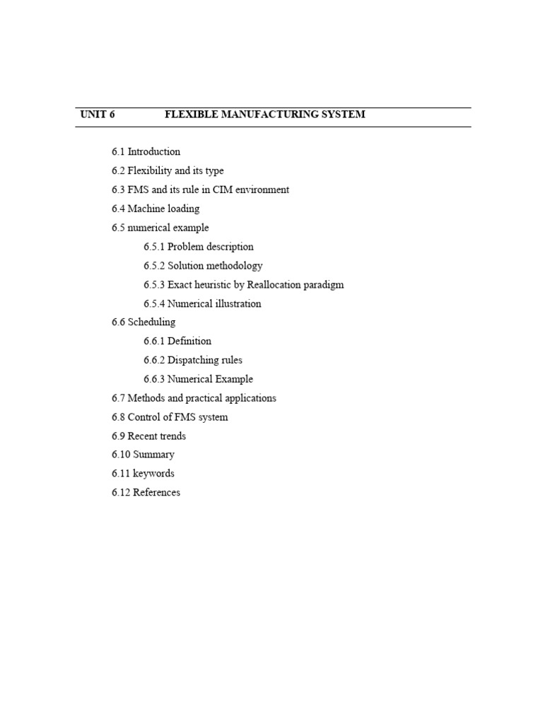 Flexible Manufacturing System (FMS) PDF