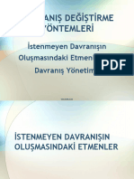 Davranis Degistirme Yontemleri