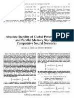 Cohen1983 Absolute Stability of Global Pattern Formation and Parallel Memory Storage by Competitive Neural Networks