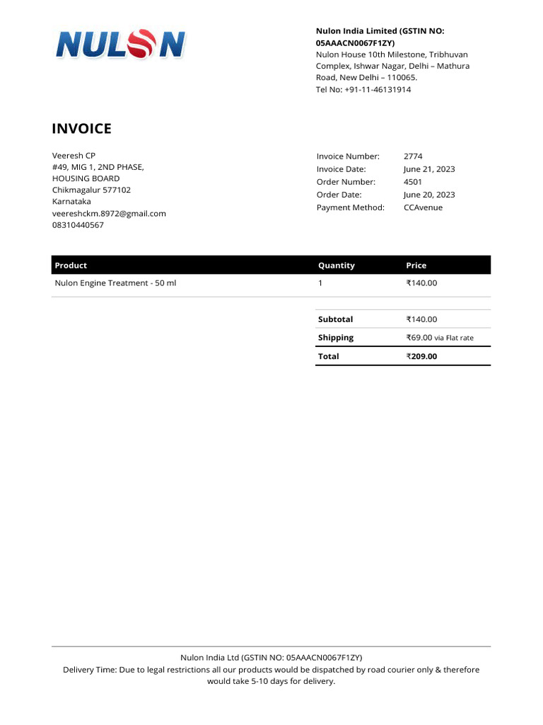 Invoice 2774 | PDF
