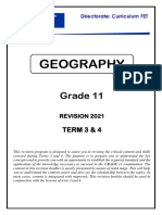 Geography Grade 11 Revision Answers Terms 3 and 4 - 2021-1