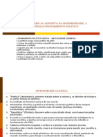 Da Antiguidade à Modernidade: a Trajetória do Pensamento Político