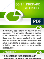 LESSON 1 Prepare Egg Dishes