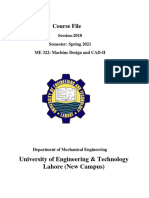 Machine Design and CAD II TH Spring 2021