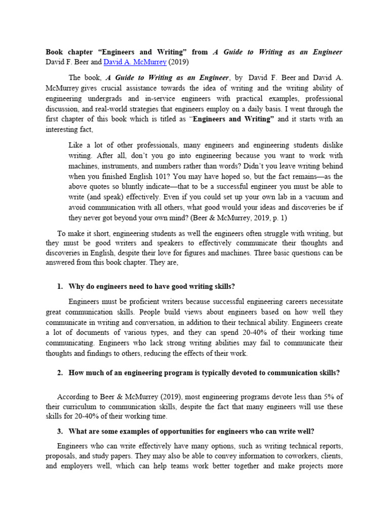 Book Chapter - Review | PDF | Communication | Engineer