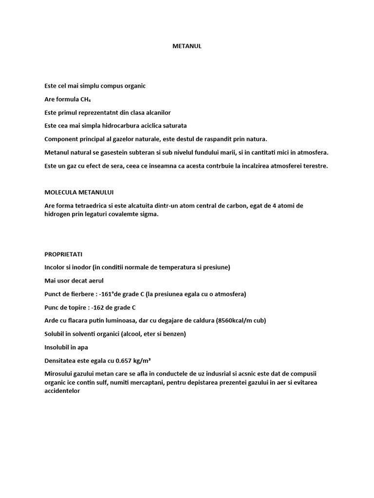 METANUL | PDF
