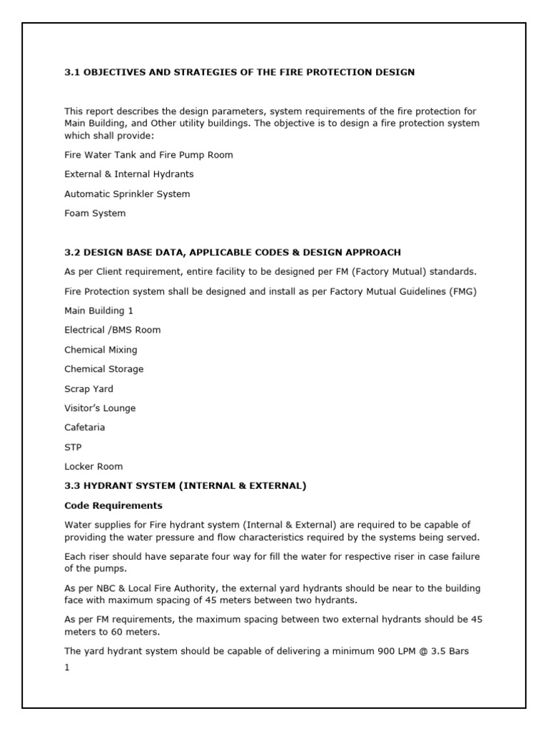 3.1 Design Brief | PDF | Fire Sprinkler System | Pump