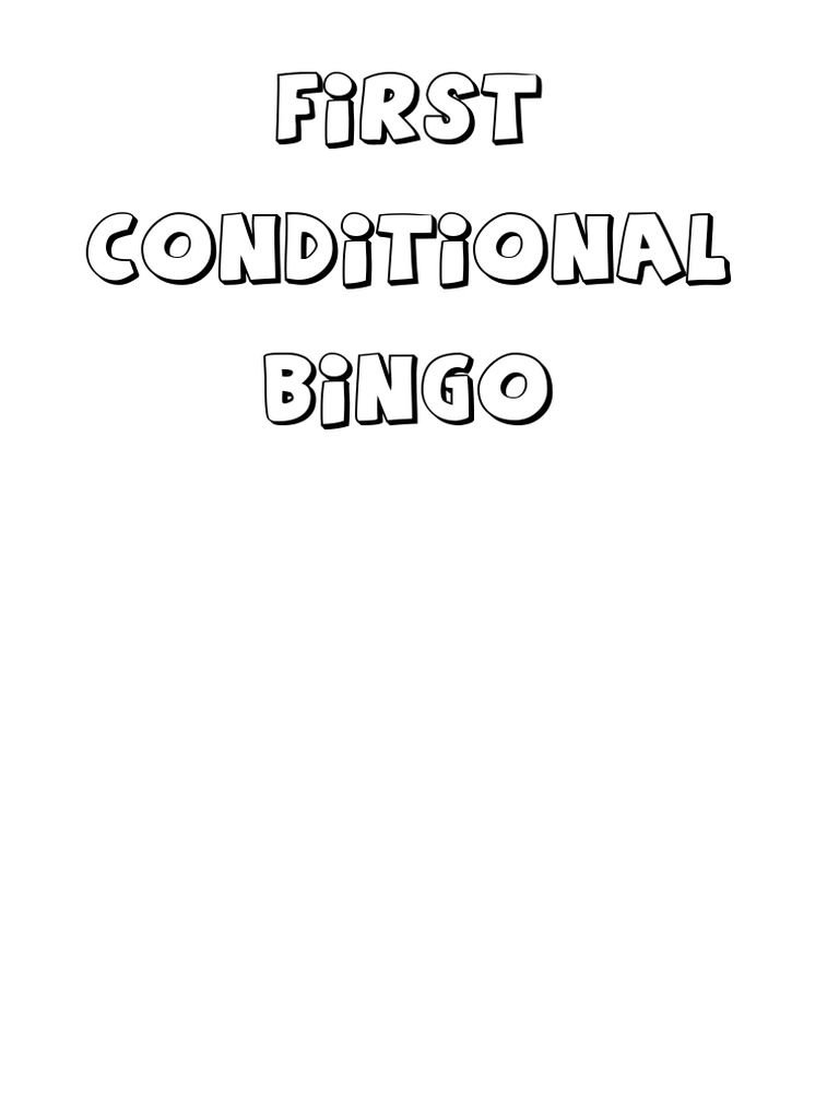 First Conditional Bingo Activity Guide | PDF
