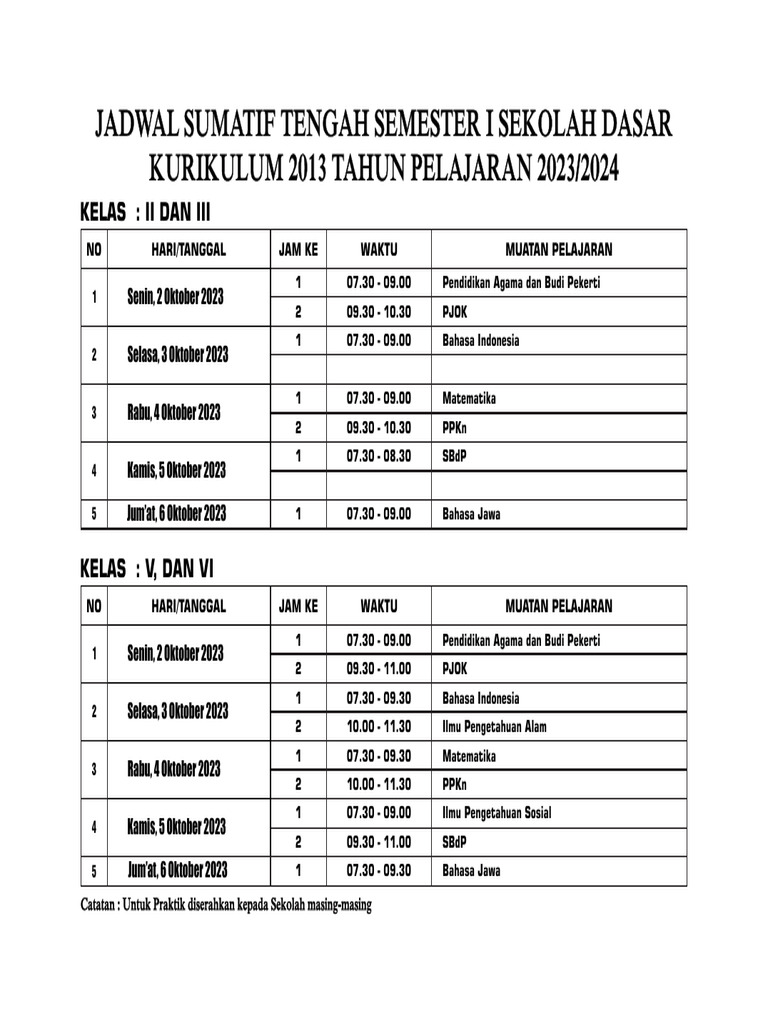 Jadwal Pts Psts I 2023 2024 Pdf