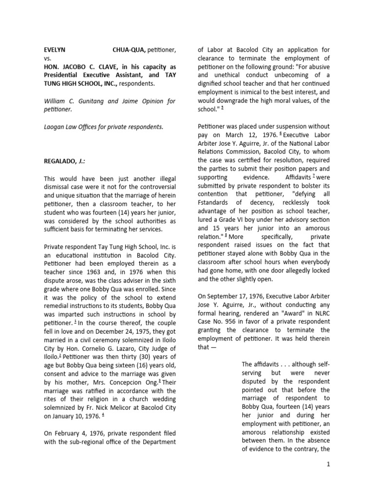 Chua Qua Vs Clave PDF