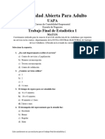 Cuetionario de Estadistica