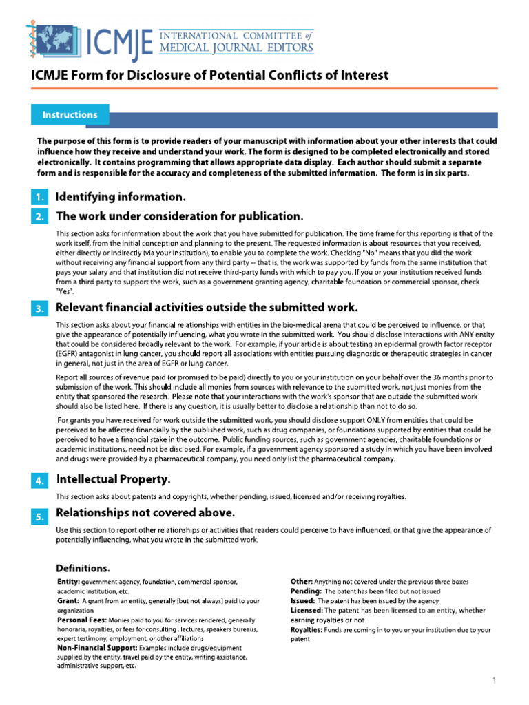 Coi Disclosure | PDF
