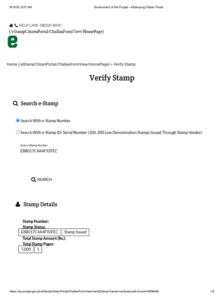 Government of the punjab estamping citizen portal pdf