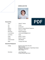 Curriculum Vitae Format