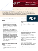 Ultraviolet Lamps in Bscs Fact Sheet