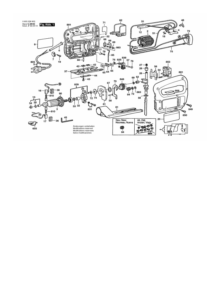 Bosch Jig Saw PST 60 PEA 0 603 238 932 Illustrations PDF