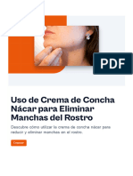 Uso de Crema de Concha Nacar para Eliminar Manchas Del Rostro