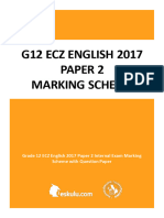 G12 English Paper 2 2017 Marking Scheme