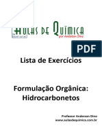 Formulação Orgânica - Hidrocarbonetos - Professor Anderson Dino