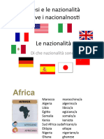 I Paesi e Le Nazionalità