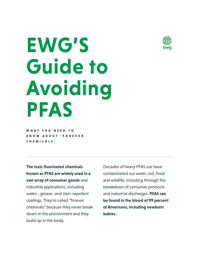 Ewg Avoidingpfcs Pdf Chemistry Environmental Issues