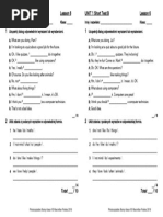 Brainy Kl6 Short Tests Unit 1 Lesson 6