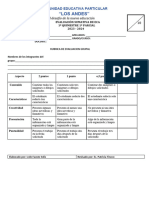 Rubrica de Evaluacion Decimo Eca