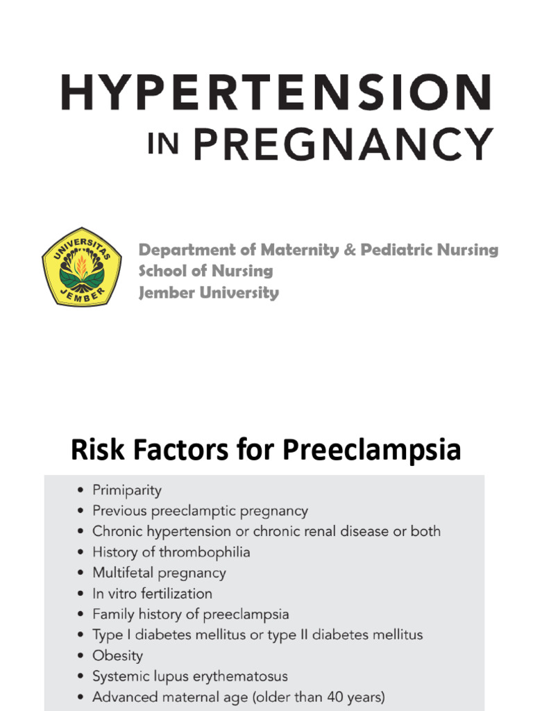 Hypertension in Pregnancy | PDF