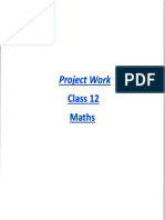 Class 12 Maths: Project Work