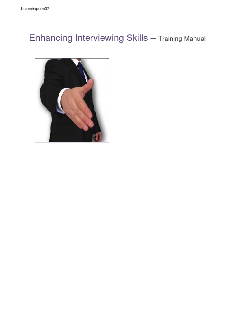 Interviewing Skills Manual | PDF | Job Interview | Employment