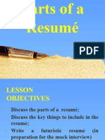Parts of A Resume