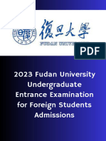 2023-Fudan University Undergraduate Entrance Examination For Foreign Students Admissions